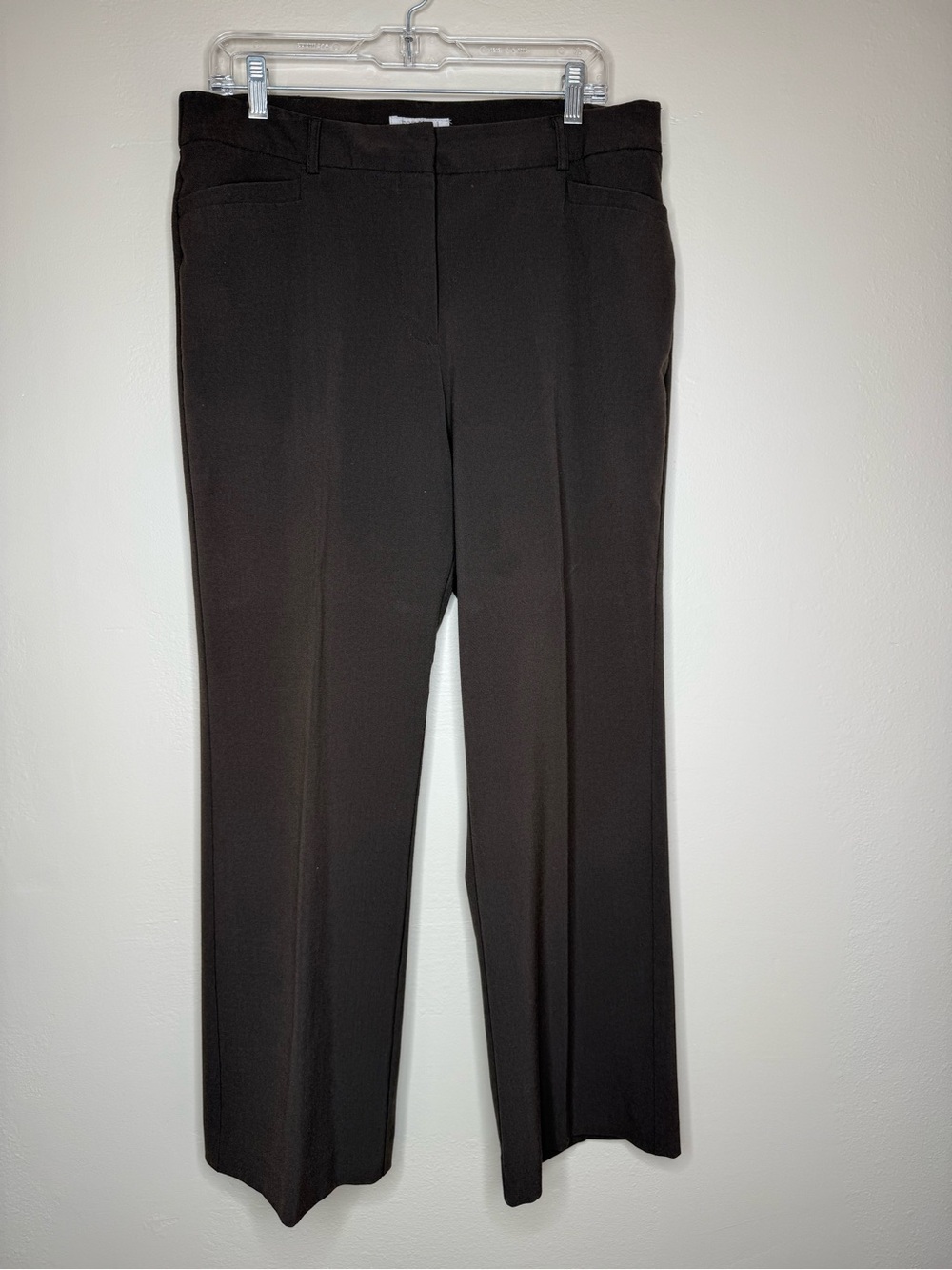 Roz & Ali Olive Brown Tailored Dress Pants Size 12